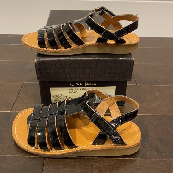 Cole Haan black apple fisher sandal toddler sz 9 - Picture 2 of 7